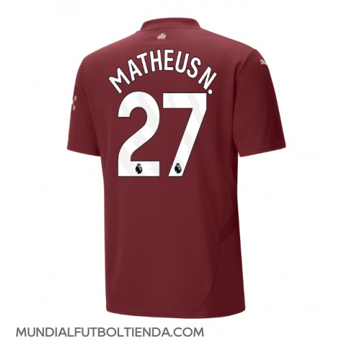 Camiseta Manchester City Matheus Nunes #27 Tercera Equipación Replica 2024-25 mangas cortas